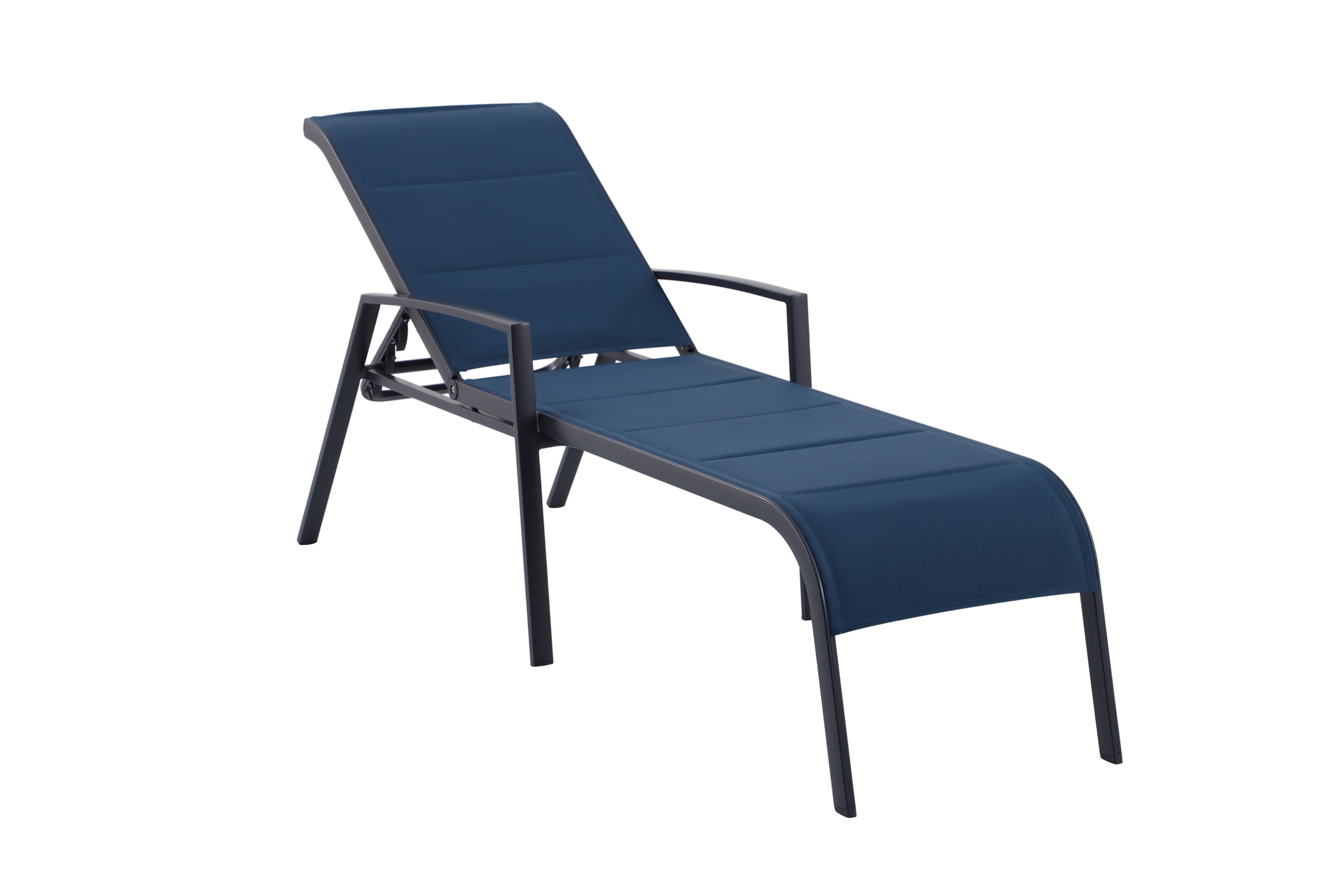 Ecloz - Bain de soleil alu textilène bleu Sommet ECLOZ - Image 1