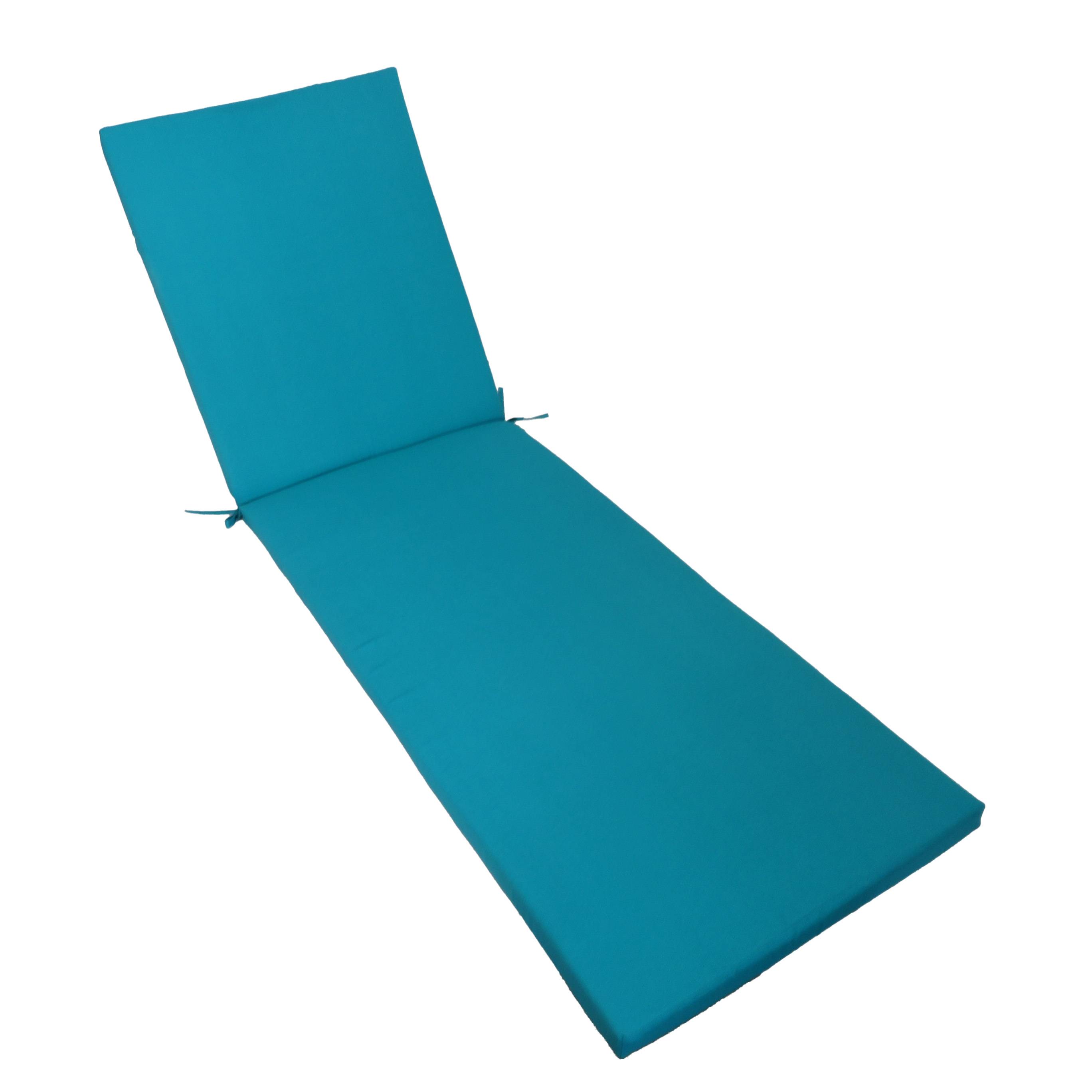 Ecloz - Coussin bain de soleil imperméable polycoton turquoise ECLOZ