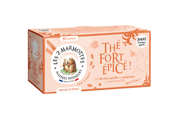 Les 2 Marmottes - Thé Fort Epicé 48 g - Les 2 Marmottes