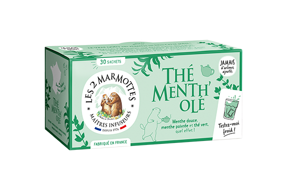 Les 2 Marmottes - Thé Vert Bio Menthe 45 g - Les 2 Marmottes