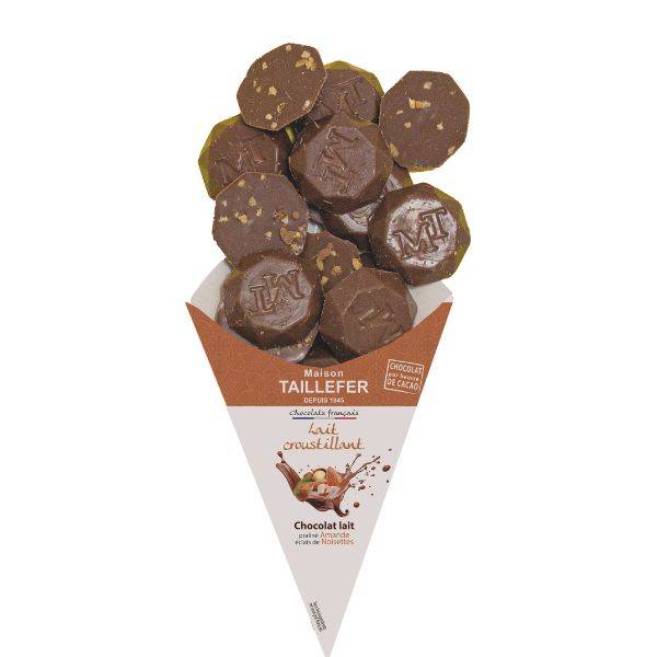 Maison Taillefer - Chocolat au lait fourrage praliné amande 130 g - Maison Taillefer