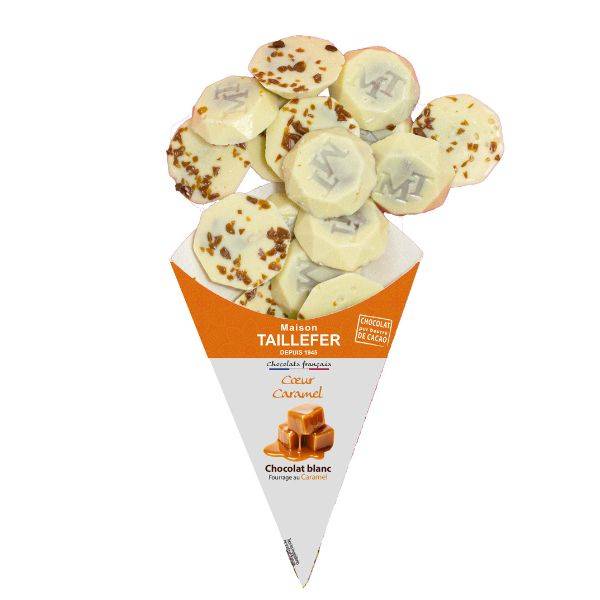 Maison Taillefer - Chocolat blanc fourrage caramel au beurre salé 130 g - Maison Taillefer
