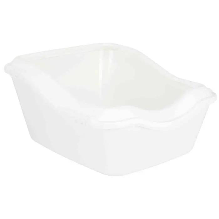 Bac à litière Cleany Cat avec rebord en plastique blanc L.54 cm l.45 cm H.29 cm - Trixie - Image 2