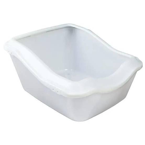 Bac à litière Cleany Cat avec rebord en plastique blanc L.54 cm l.45 cm H.29 cm - Trixie - Image 5