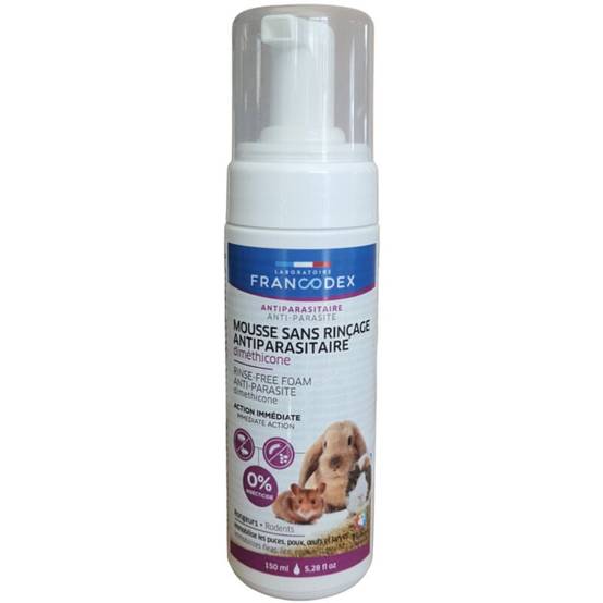 Mousse antiparasitaire rongeur diméthicone multicouleur 150ML - Francodex - Image 3