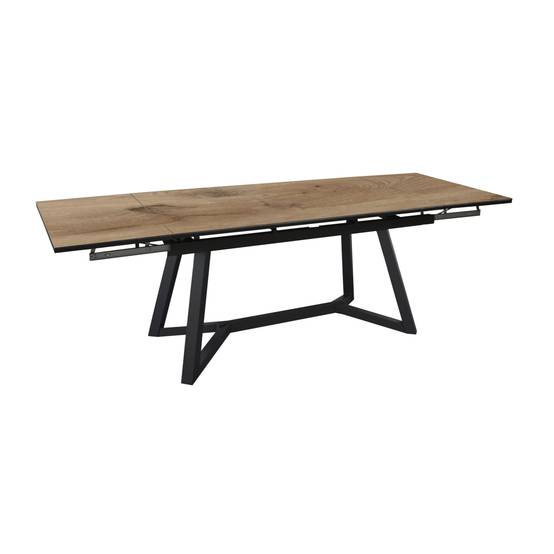 Ecloz - Table de jardin extensible HPL graphite chêne 8/10 personnes Matera ECLOZ