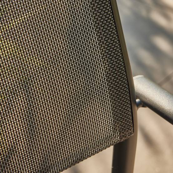 Pro Loisirs - Fauteuil de jardin alu graphite/noir chiné Duca Proloisirs - Image 1