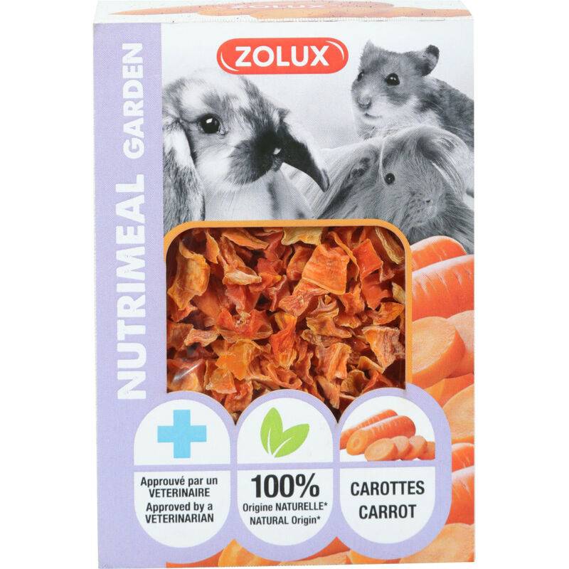 Friandises carottes séchées pour rongeur 40 g modèle Nutrimeal Garden - Zolux - Image 1