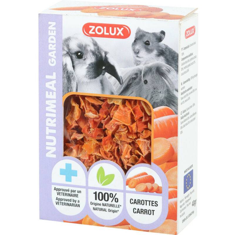 Friandises carottes séchées pour rongeur 40 g modèle Nutrimeal Garden - Zolux - Image 3