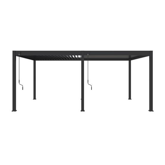 Pergola bioclimatique autoportante 4x6m Ombrea anthracite - Image 2