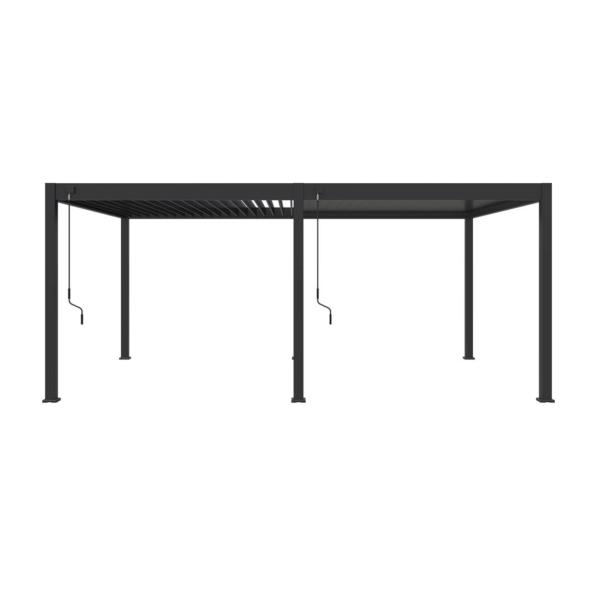 Pergola bioclimatique autoportante 4x6m Ombrea anthracite - Image 2