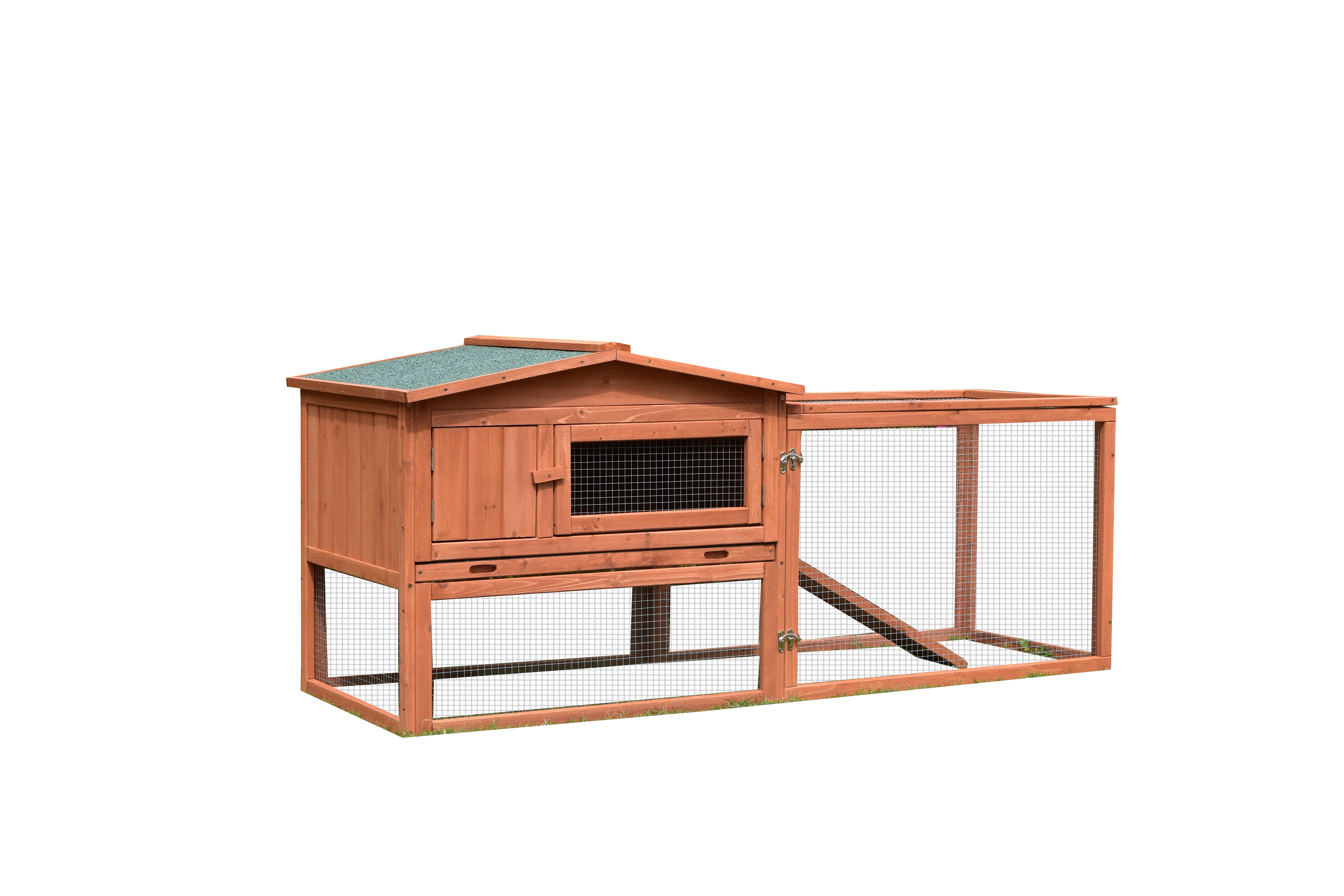 Pure Family - Clapier pour lapin en bois avec grande porte Gaston - Image 1