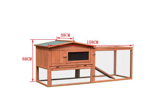Pure Family - Clapier pour lapin en bois avec grande porte Gaston - Image 2