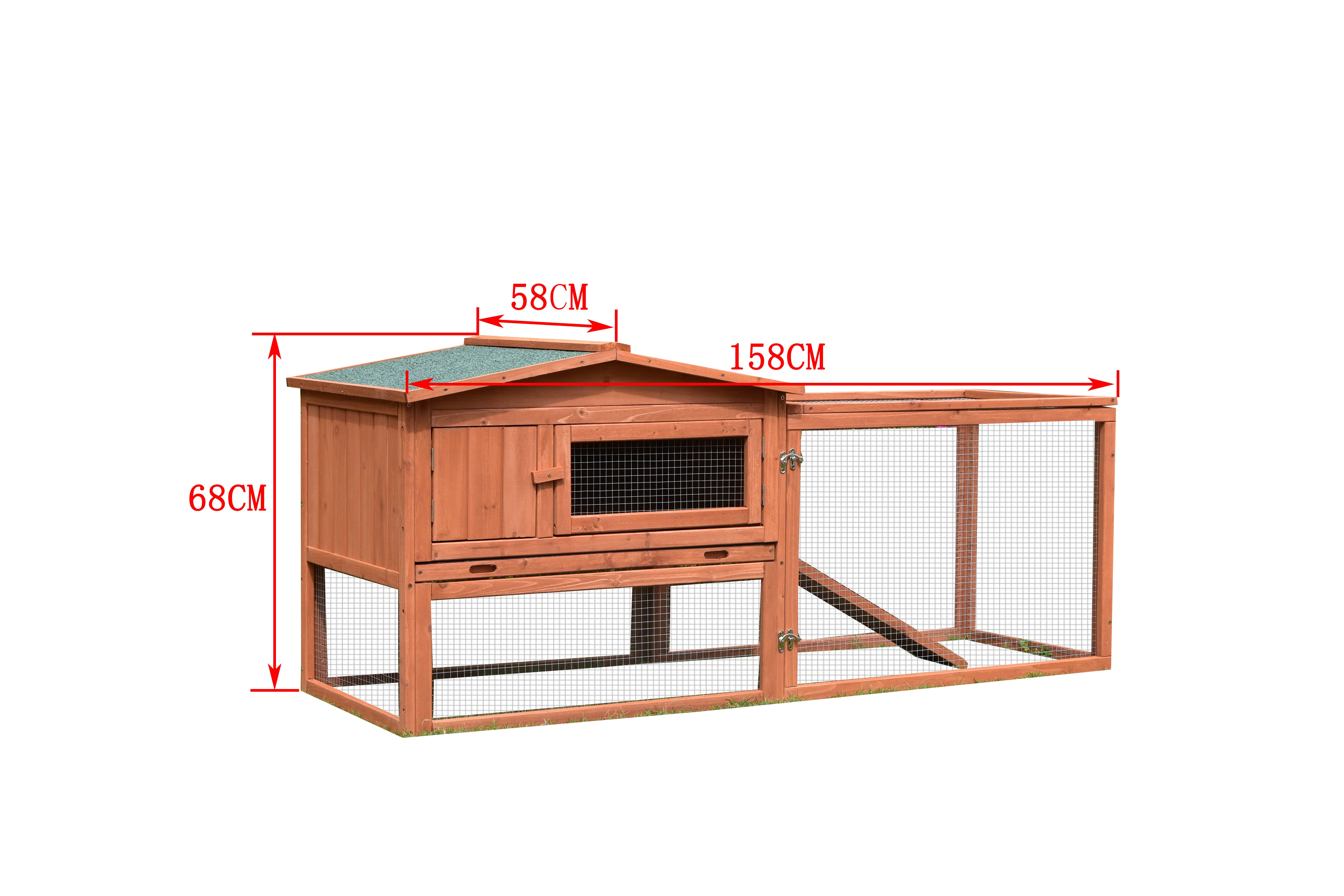Pure Family - Clapier pour lapin en bois avec grande porte Gaston - Image 2
