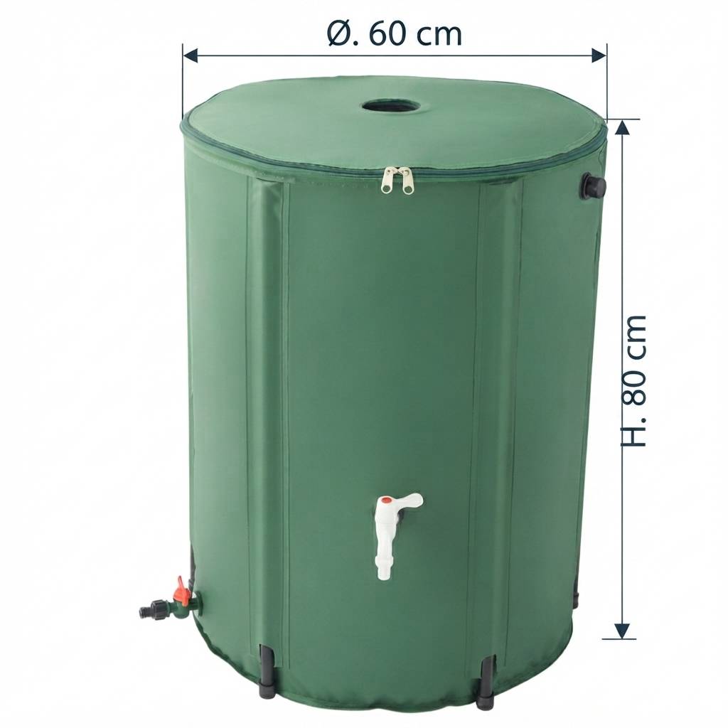 NONAME - Récupérateur d'eau souple et pliable - 225 L - vert - Image 14