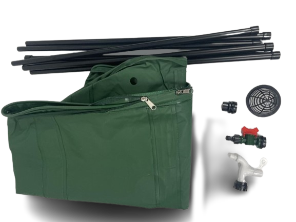 Sans Marque - Récupérateur pliable  d'eau de pluie 225L robinet inclus PVC vert - Image 12