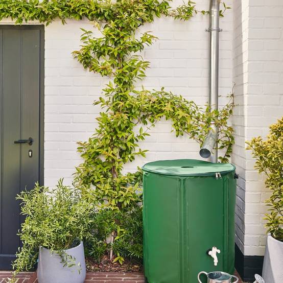 Sans Marque - Récupérateur pliable d'eau de pluie 225L robinet inclus PVC vert - Image 7