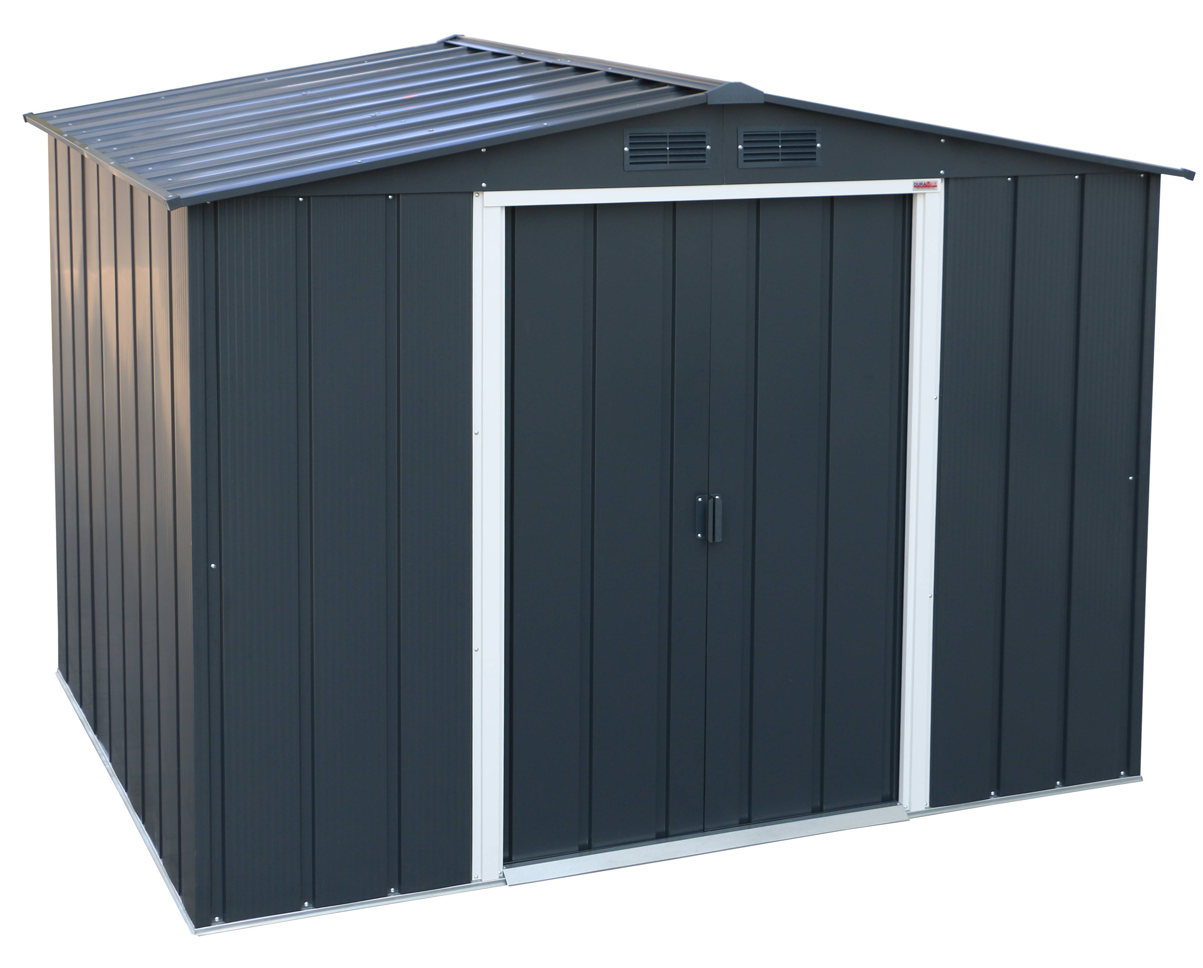 Abri de jardin métal gris 8x6 4,3m² Duramax - Image 3