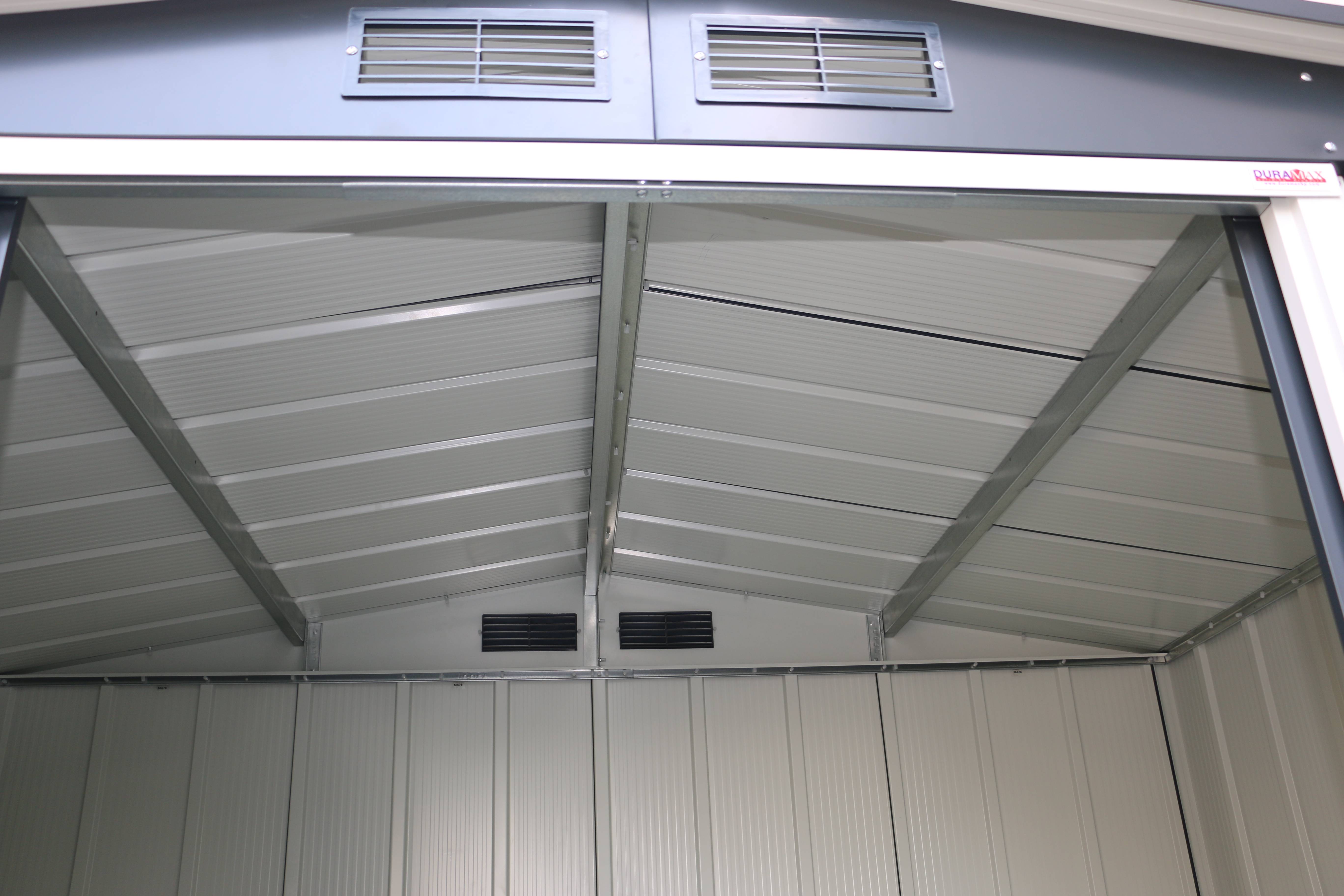 Abri de jardin métal gris 8x6 4,3m² Duramax - Image 2