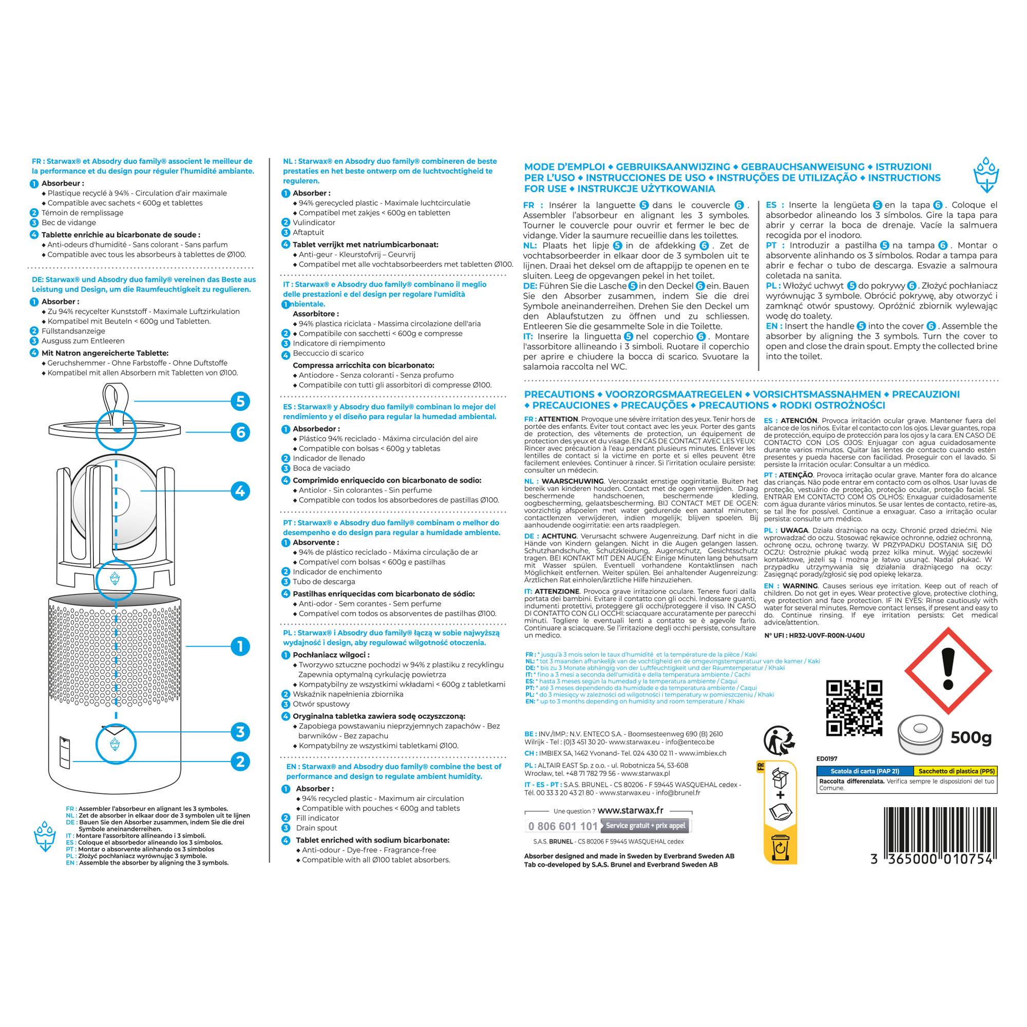 Starwax - Absorbeur coloris kaki + 1 tablette 500g - Image 2