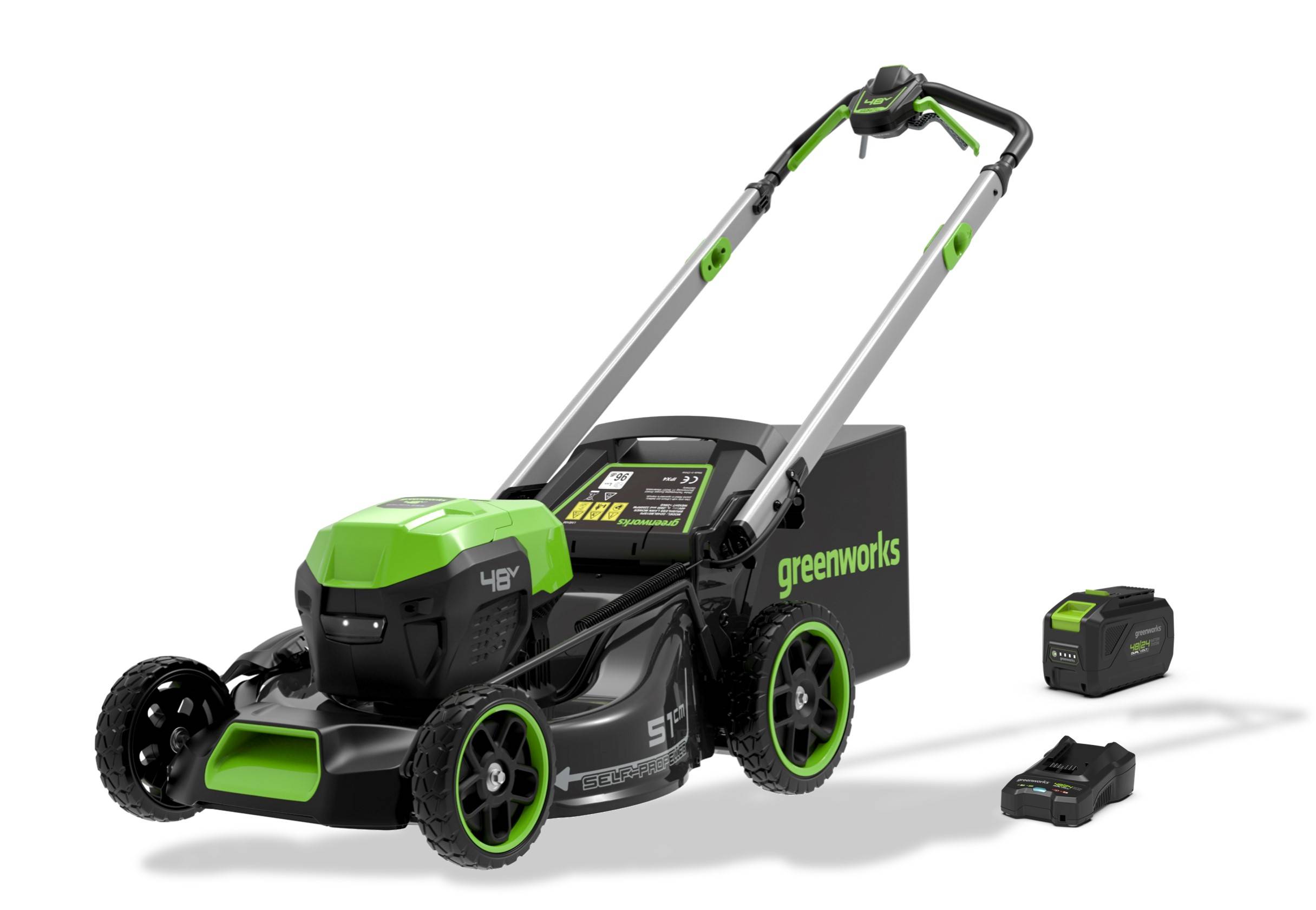 Greenworks - Tondeuse à batterie 48V 51cm (1 x 5Ah + chargeur) - GREENWORK