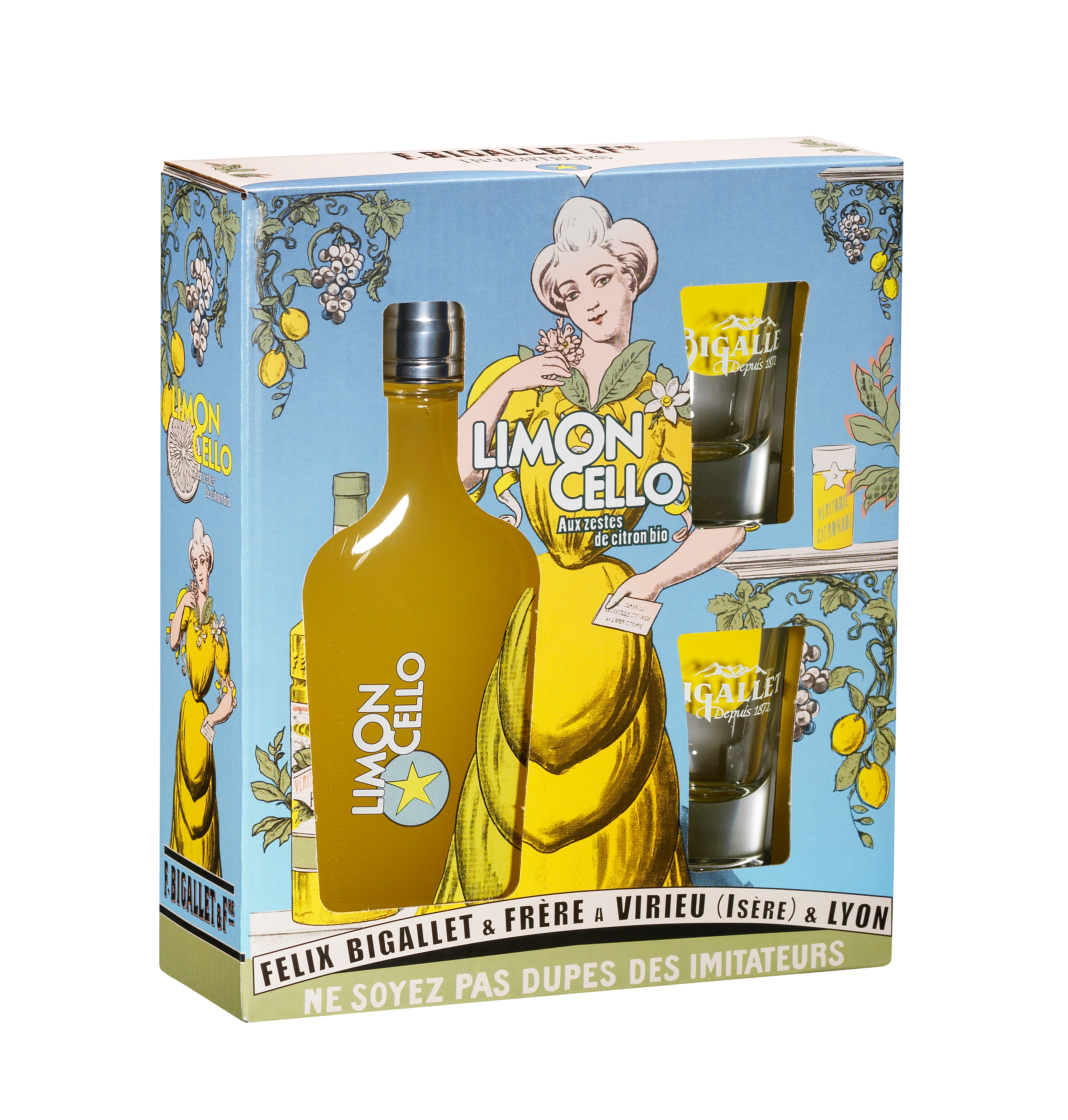 Bigallet - Coffret limoncello 25% 20 cl - Bigallet