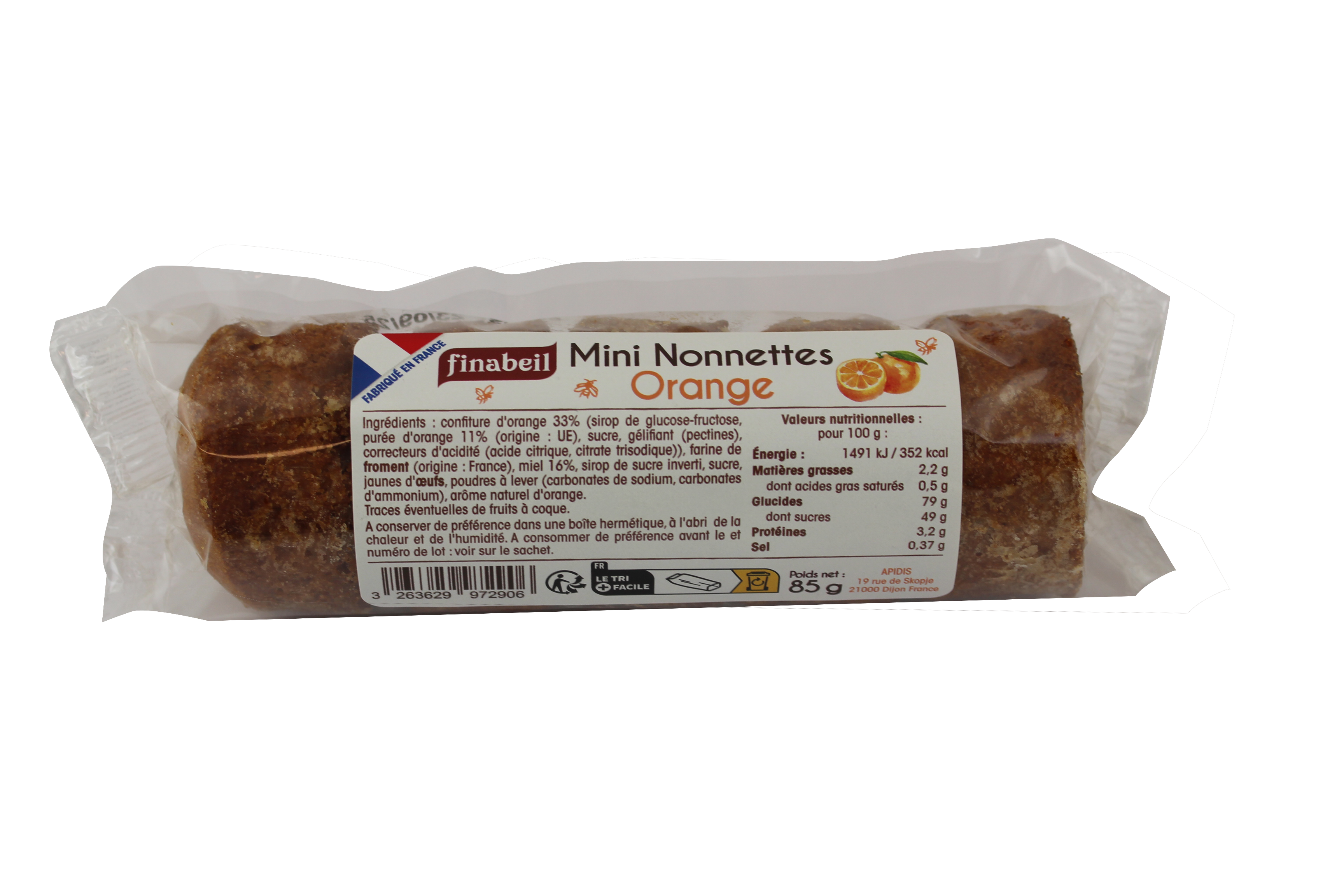 Finabeil - 5 mini nonnettes orange de 17 g - Finabeil - Image 2