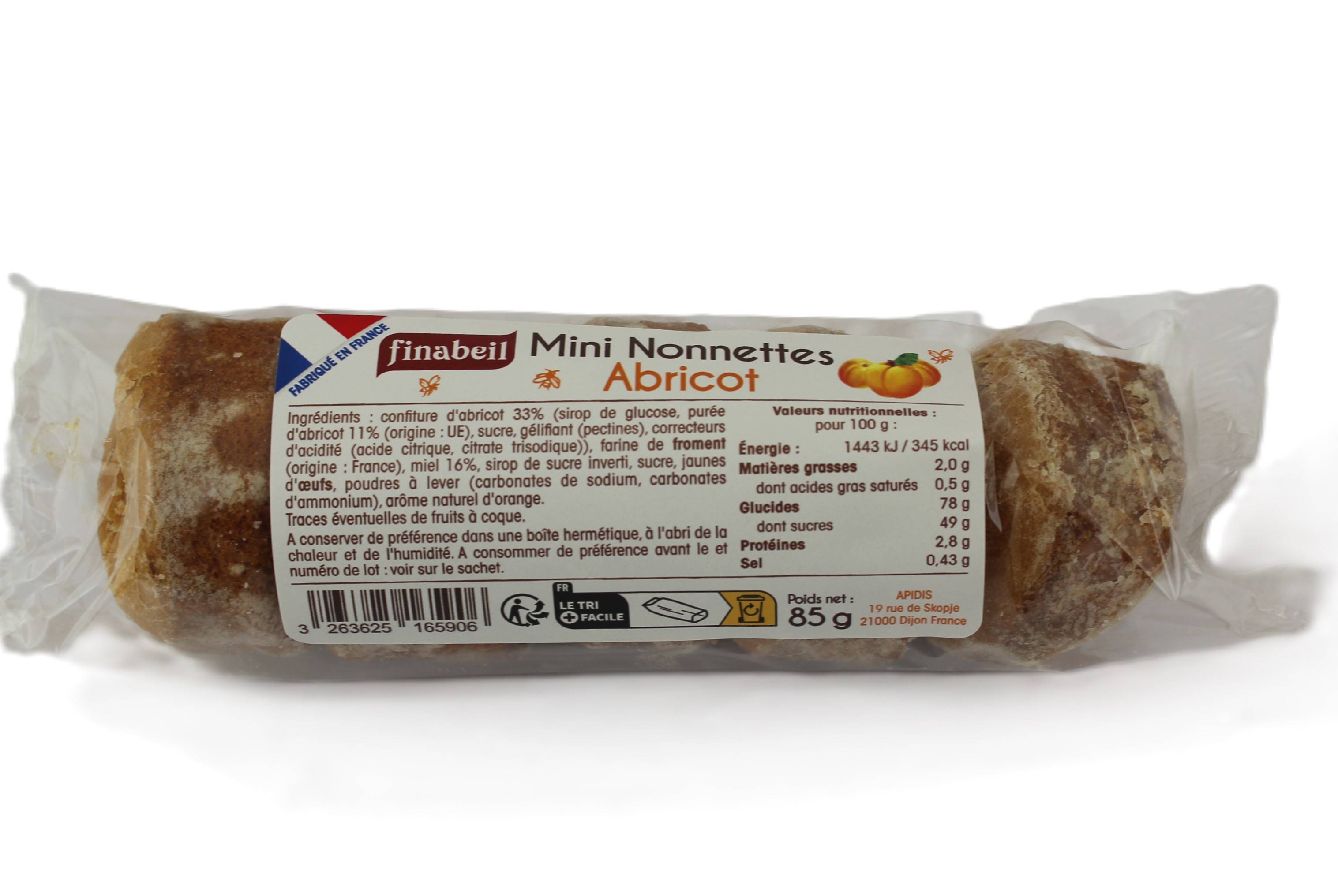 Finabeil - 5 mini nonnettes à l'abricot de 17 g - Finabeil - Image 1