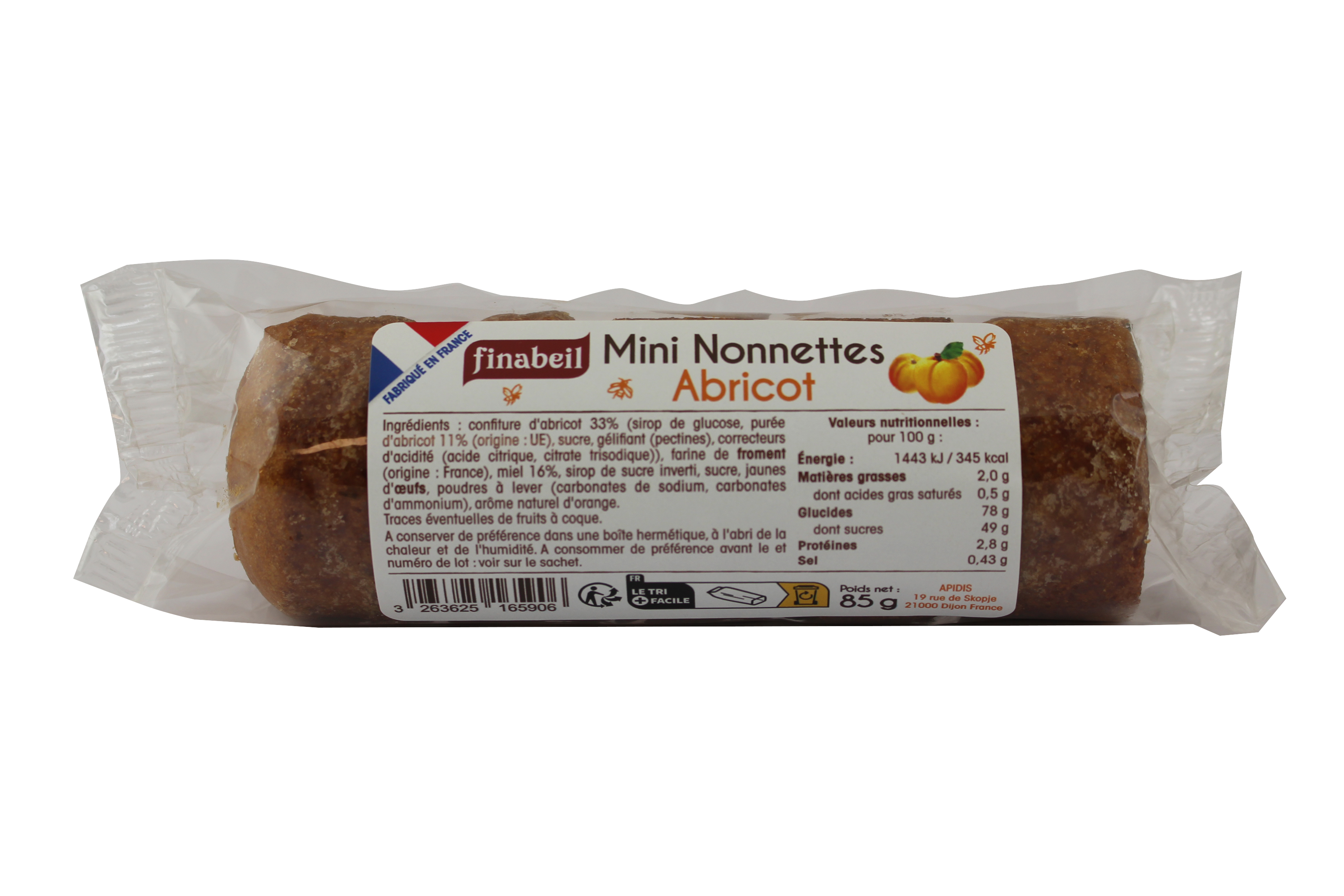 Finabeil - 5 mini nonnettes à l'abricot de 17 g - Finabeil - Image 2