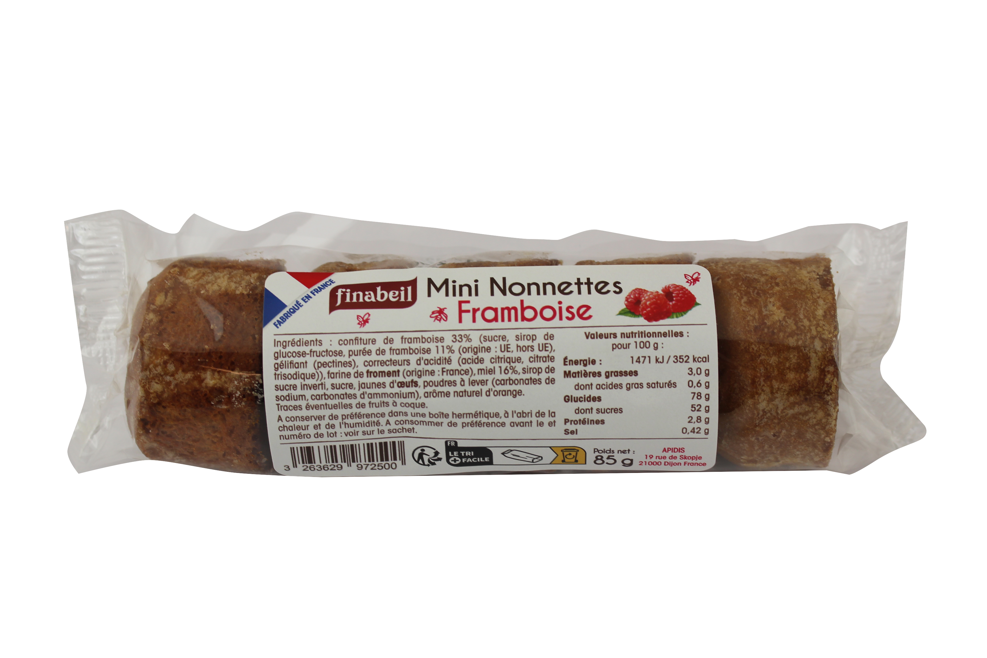 Finabeil - 5 mini nonnettes framboise de 17 g - Finabeil - Image 2