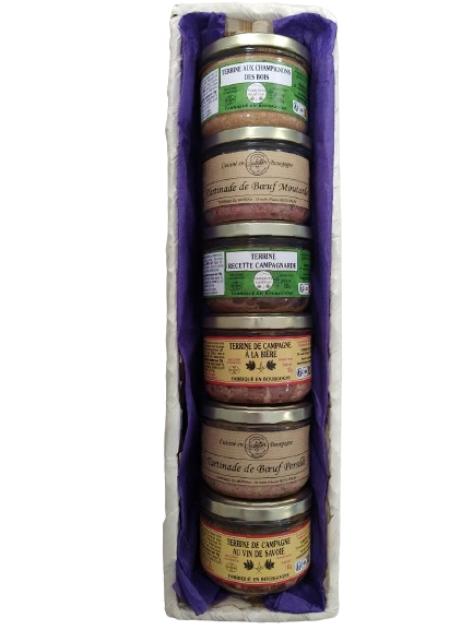 Coffret terrines "Dégustation" 6 x 180g  - Terrines du Morvan