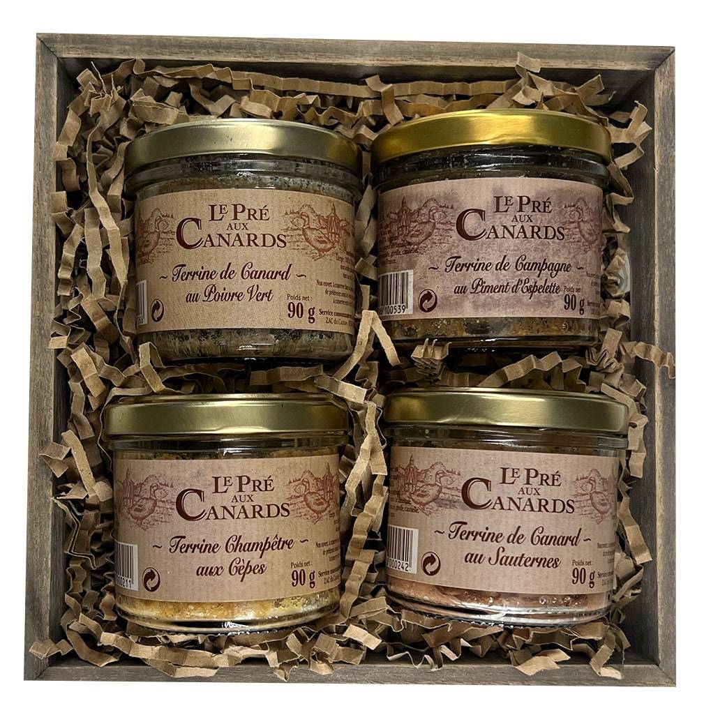 Coffret terrines "Pause gourmande" 4 x 90g - Le Pré aux Canards