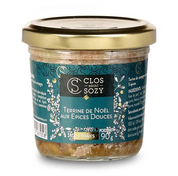 Clos Saint Sozy - Terrine de noël aux épices douces 90 g - Clos Saint Sozy