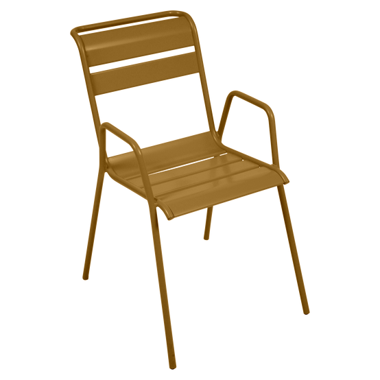 Fermob - Fauteuil de jardin acier pain d'épices bridge Monceau Fermob