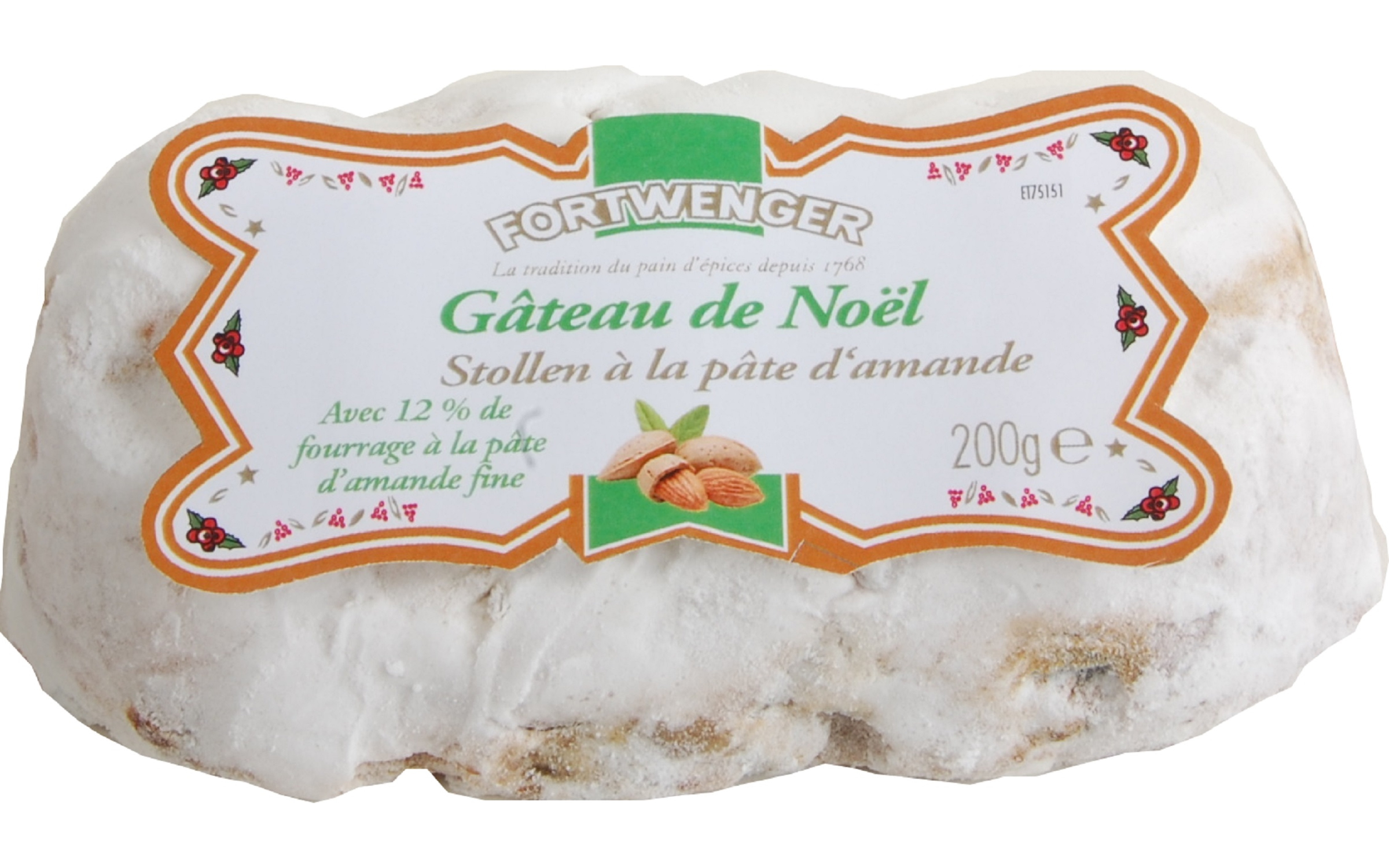 Fortwenger - Stollen pâte d'amande et fruit 200 g - Fortwenger - Image 1