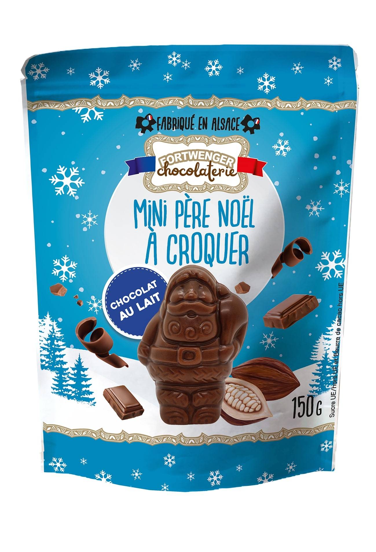 Fortwenger - Mini Père Noël au chocolat au lait 150 g - Fortwenger