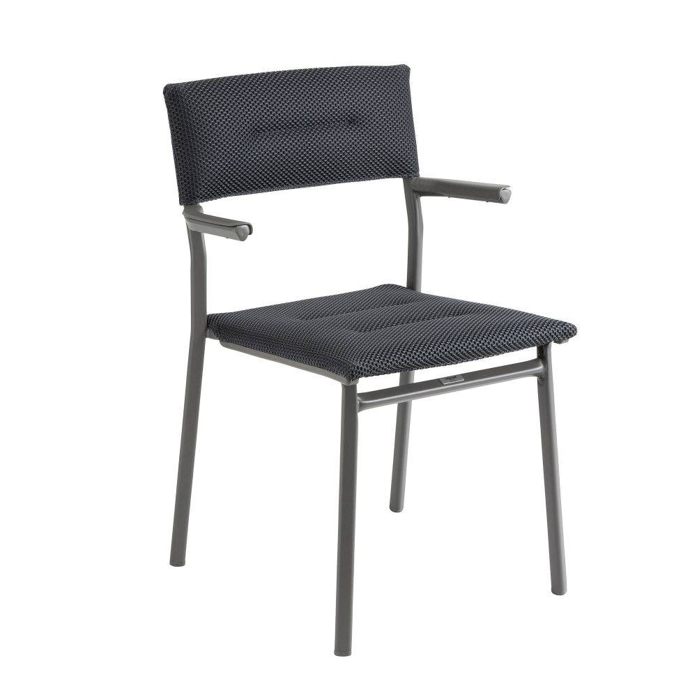 Lafuma-Mobilier - Fauteuil de jardin alu dark Grey /titane Oron Lafuma Mobilier - Image 2