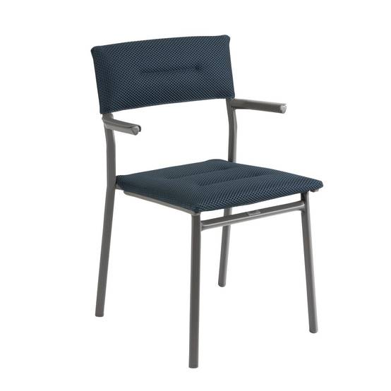 Lafuma-Mobilier - Fauteuil de jardin alu encre/titane Oron - Lafuma Mobilier - Image 1