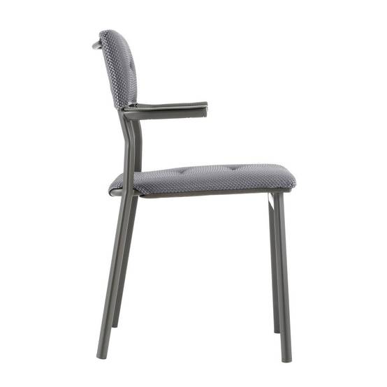 Lafuma-Mobilier - Chaise de jardin alu silver/titane Oron Lafuma Mobilier - Image 2
