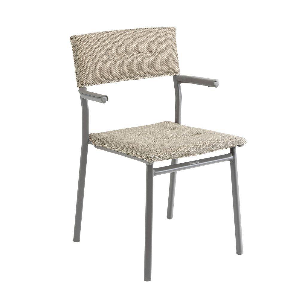Lafuma-Mobilier - Fauteuil de jardin alu moka/titane Oron Lafuma Mobilier - Image 2