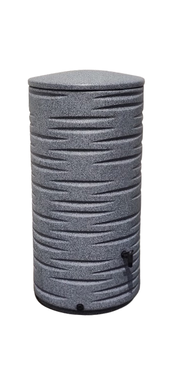 Sans Marque - Récupérateur d'eau de pluie 290L robinet inclus cylindrique effet granit - Image 5