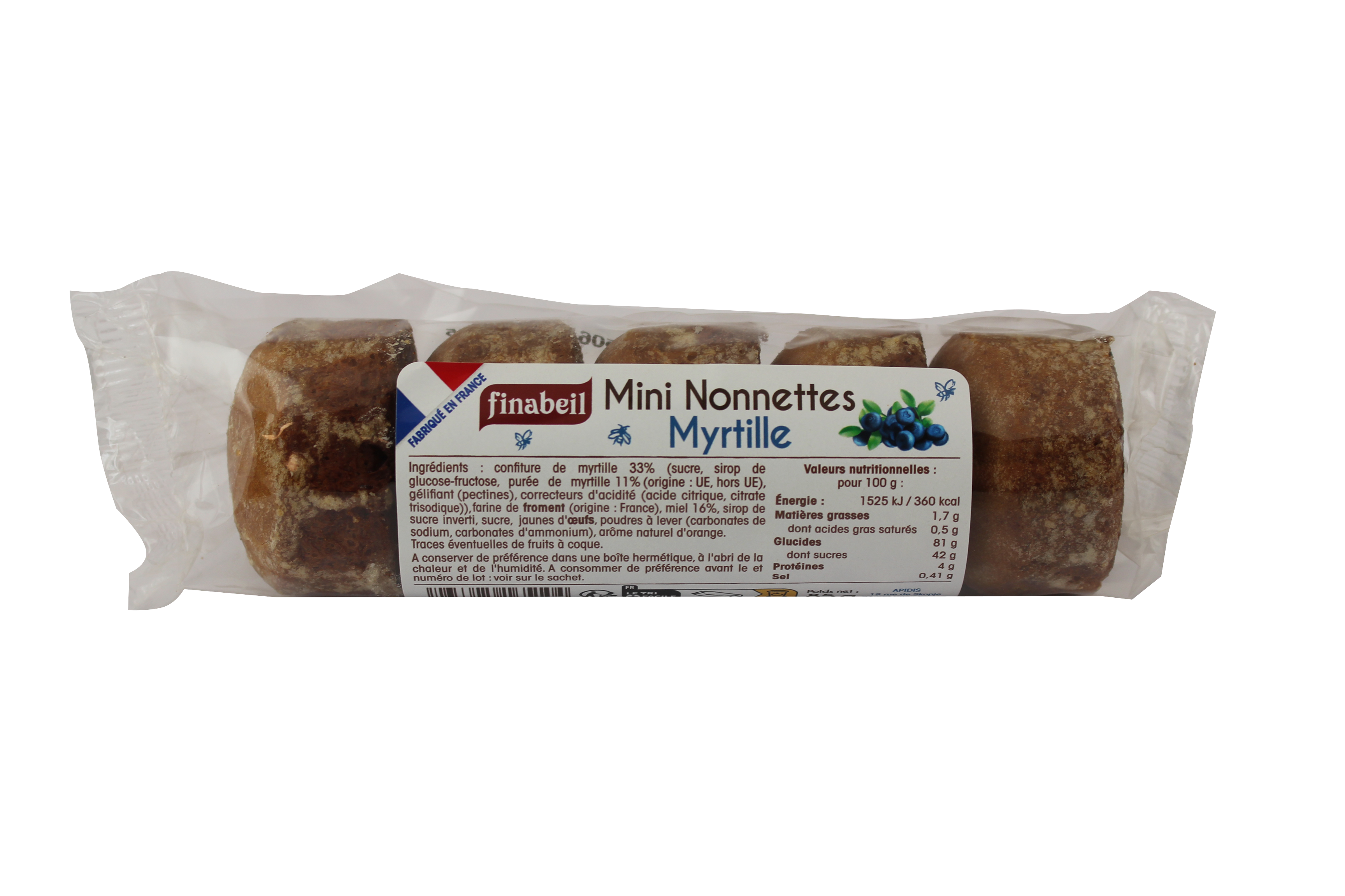 Finabeil - 5 mini nonnettes myrtilles de 17 g - Finabeil - Image 2