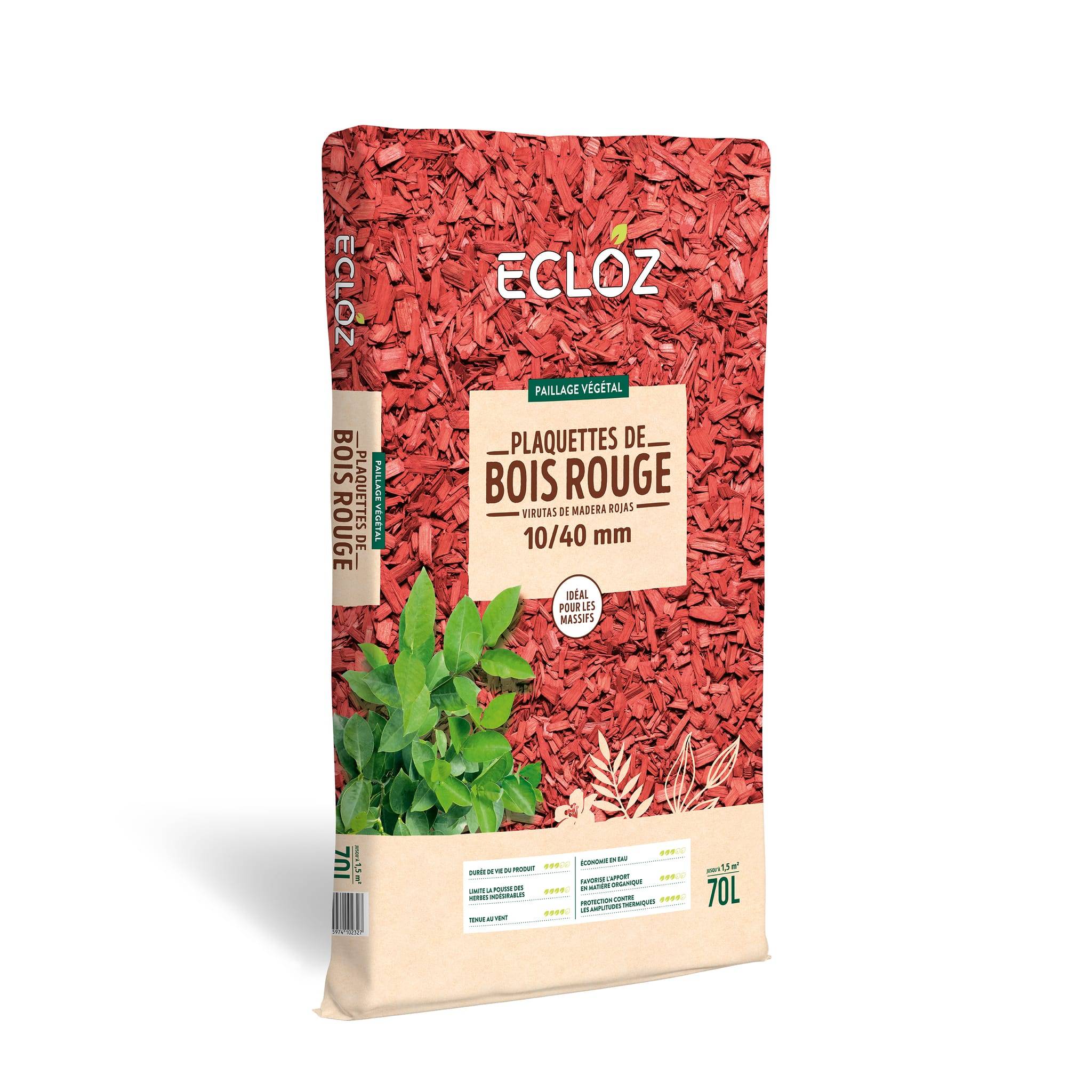 Ecloz - Plaquettes de bois rouge 70 L - Calibre 10/40 mm - ECLOZ - Image 3