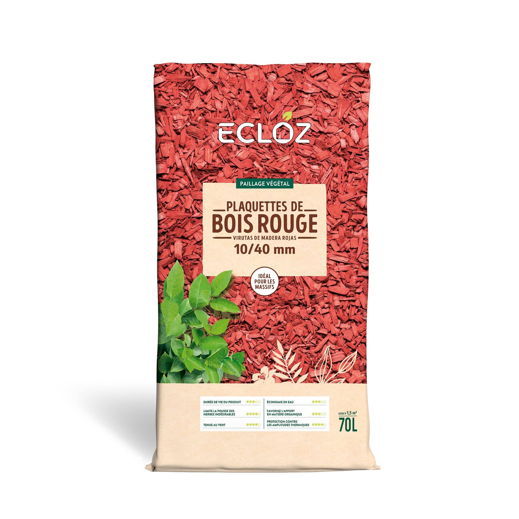 Ecloz - Plaquettes de bois rouge 70 L - Calibre 10/40 mm - ECLOZ - Image 1