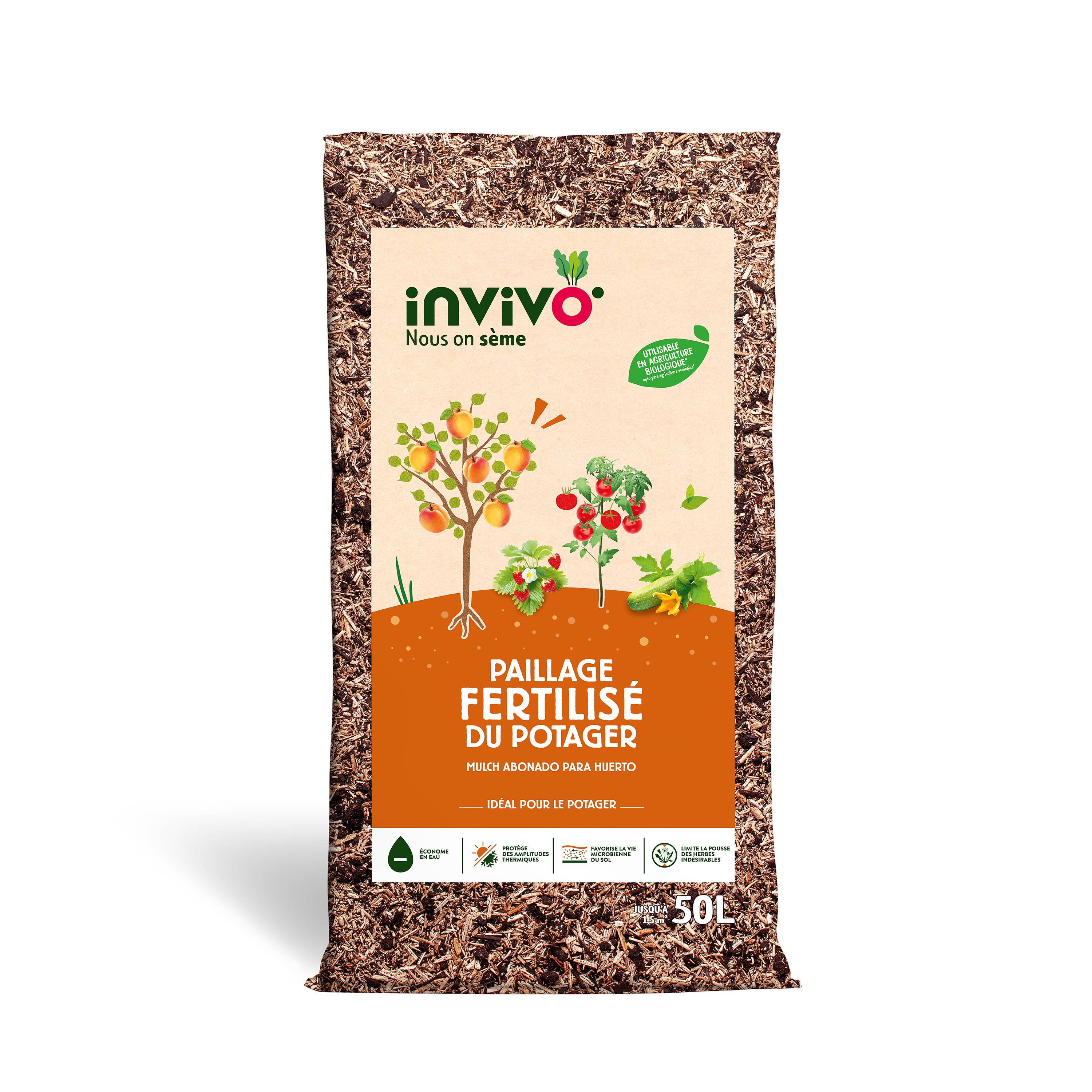 Invivo Nous On Sème - Paillage fertilisé du potager 50L - INVIVO Nous on sème - Image 3