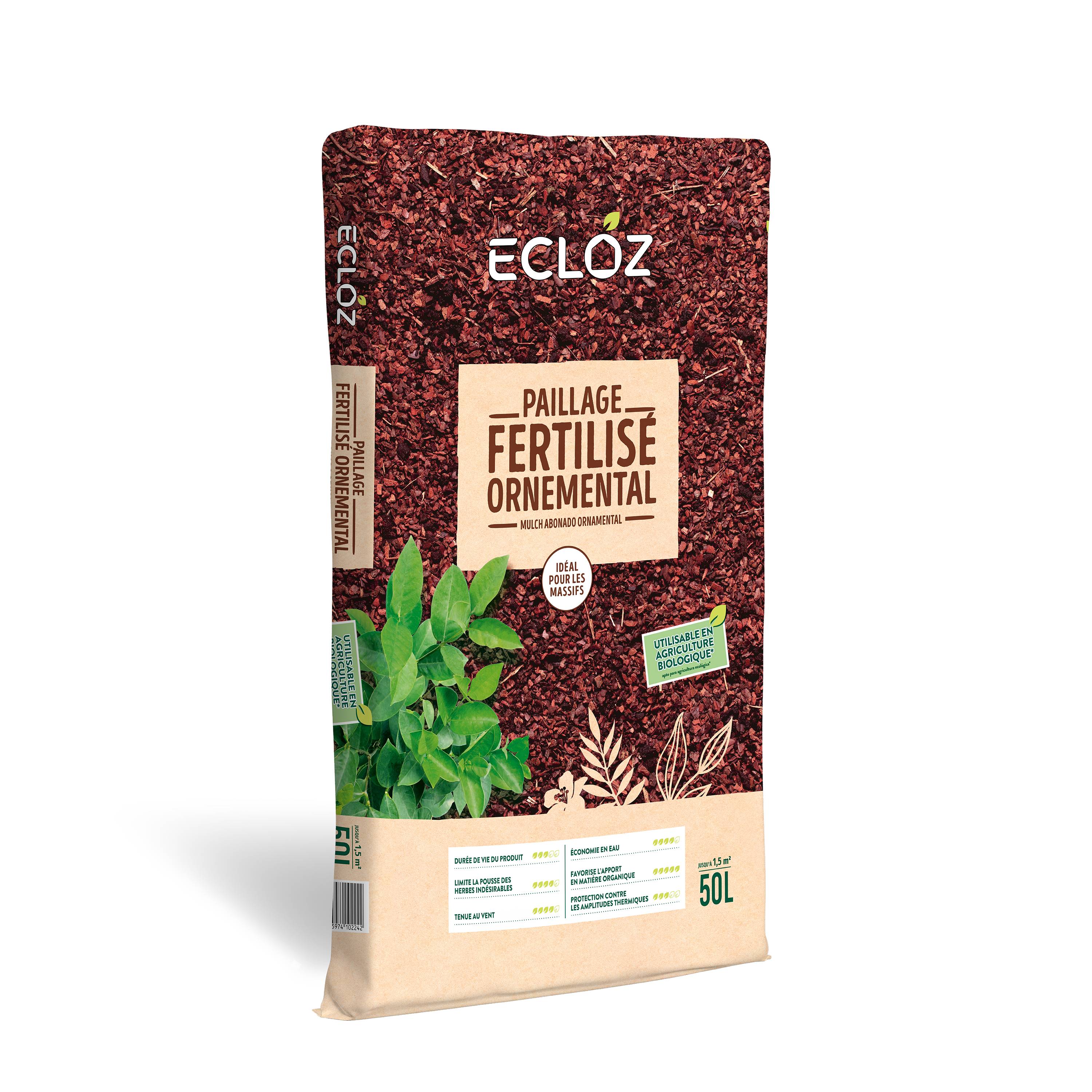 Ecloz - Paillage fertilisé ornemental 50L - ECLOZ - Image 1