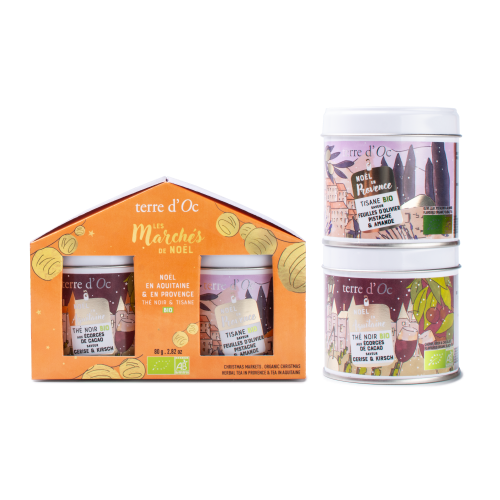Coffret duo tisane et thé Bio 80g - Terre d'Oc
