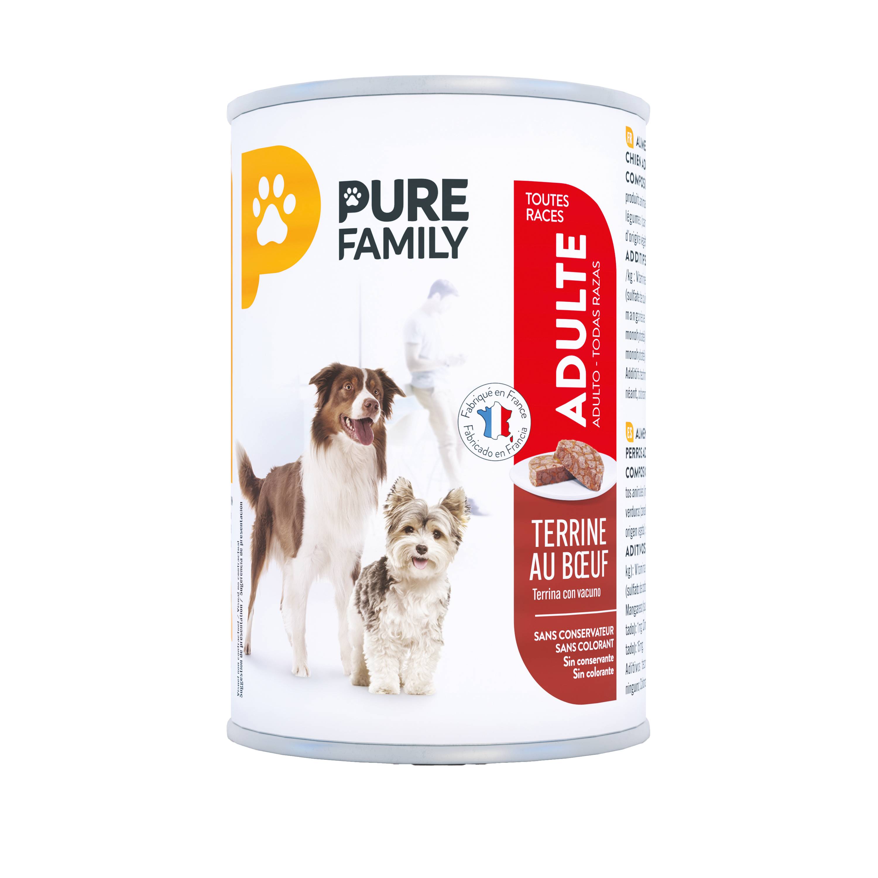 Pure Family - Terrine pour chien au bœuf et à la carotte 400 g x 4 - PURE FAMILY - Image 4