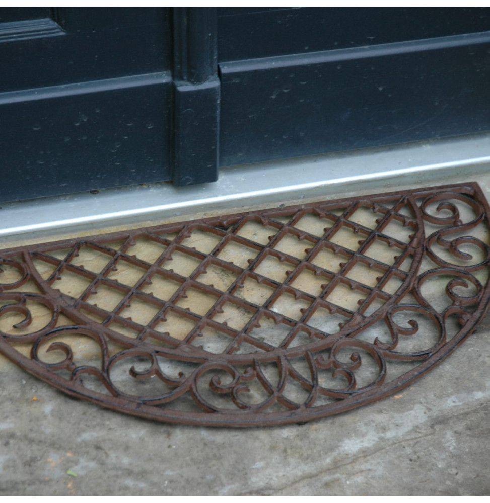 Paillasson demi-lune fonte marron L.67 cm l.34 cm ép.2 cm - Esschert design - Image 3