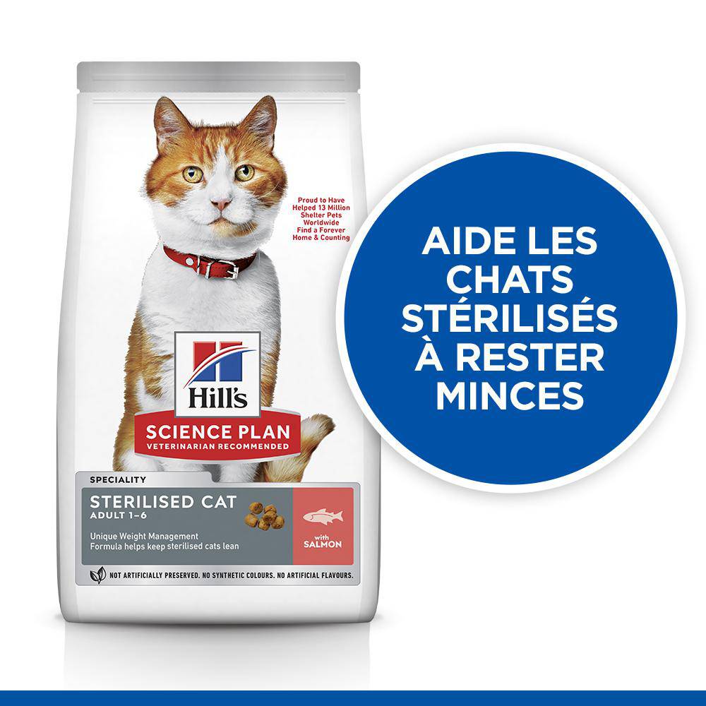 Science plan - Croquettes chat stérilisé au saumon 3 kg - Hill's Science Plan - Image 3